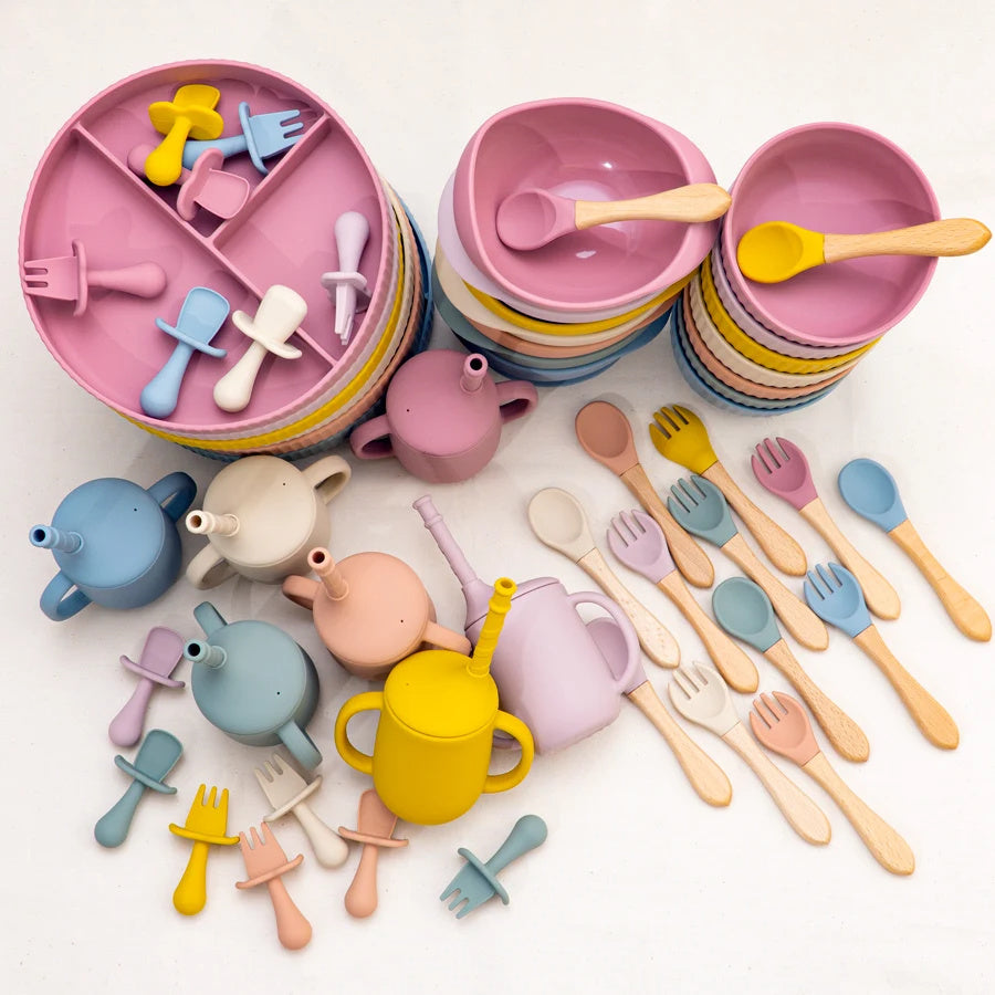 Baby Silicone Cookware Feeding Plate